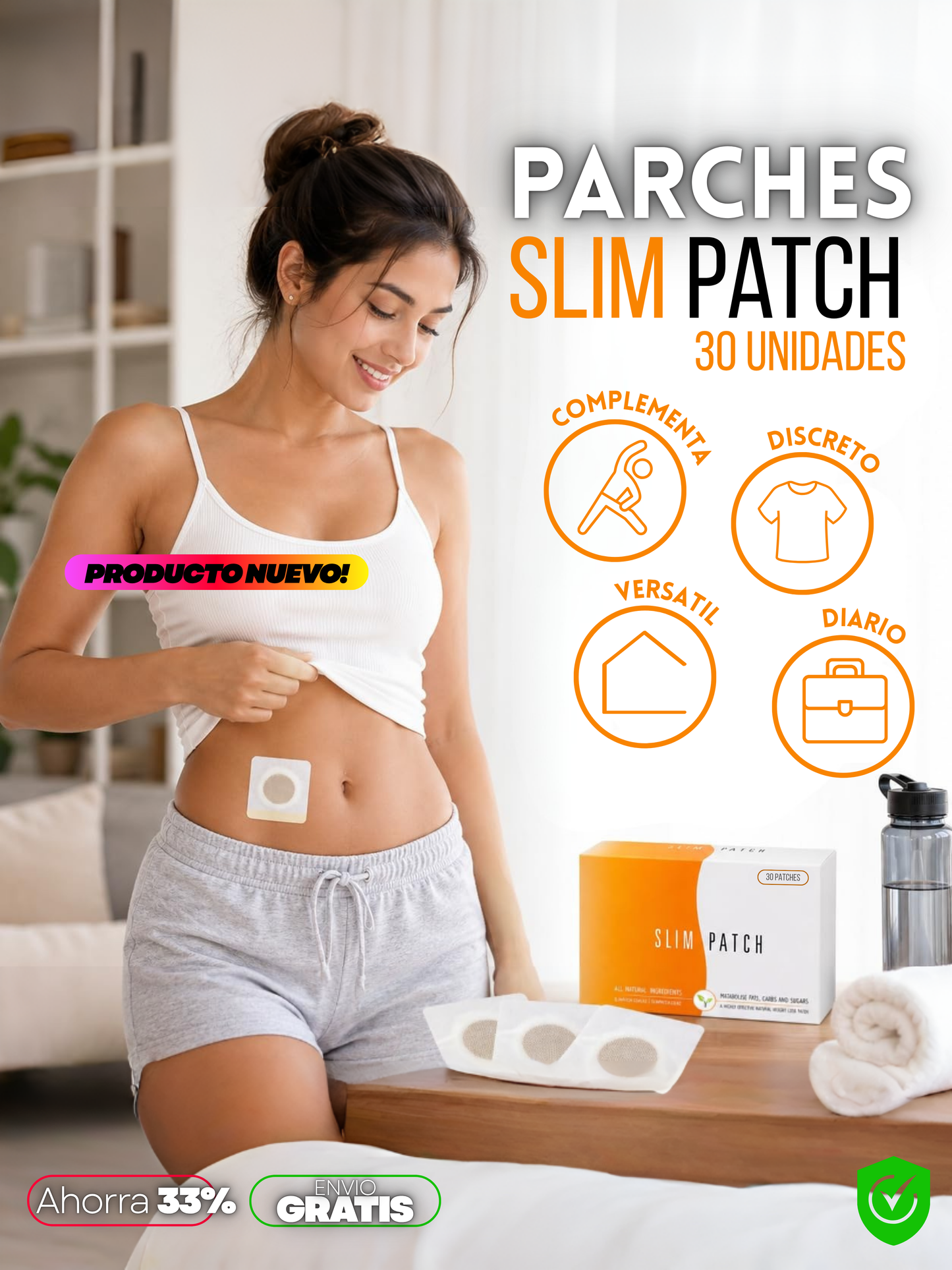 PARCHES REDUCTORES SLIM PATCH X30 PARCHES + ENVIO GRATIS