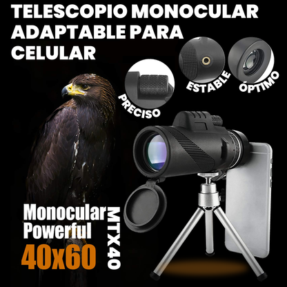 MTX40 - TELESCOPIO MONOCULAR ADAPTABLE PARA CELULAR