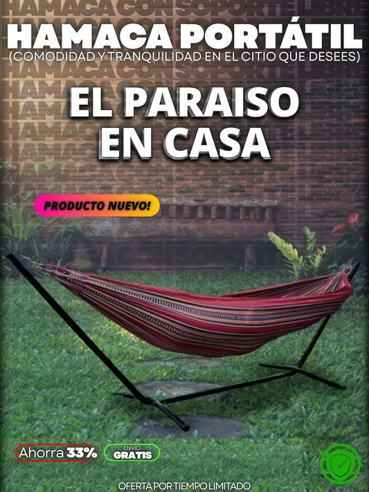 HAMACA PORTÁTIL DESARMABLE + ENVIO GRATIS