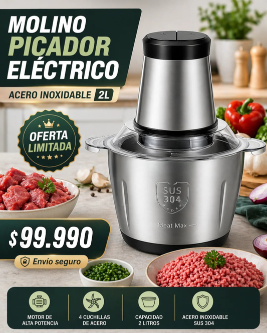 MOLINO PICADOR ELECTRICO DE 2 LITROS + ENVIO GRATIS