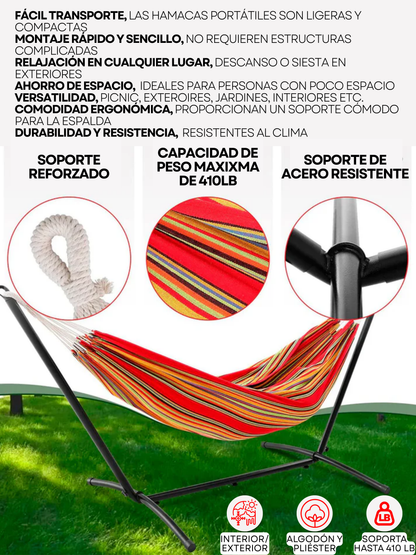 HAMACA PORTÁTIL DESARMABLE + ENVIO GRATIS