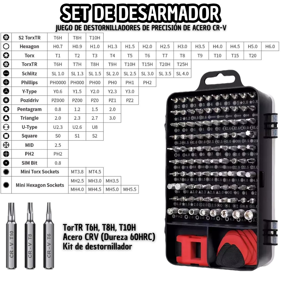 DESTORNILLADORES DE PRESICION KIT115 + ENVIO GRATIS