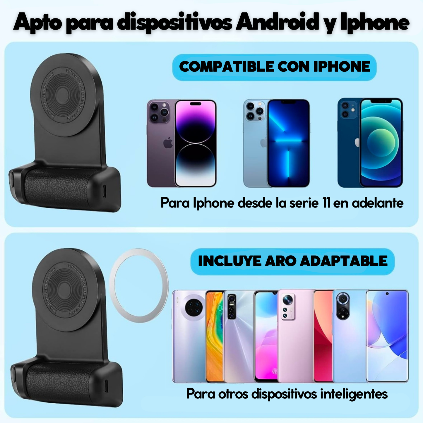 SOPORTE MAGNÉTICO DE CÁMARA PARA CELULAR | ENVÍO GRATIS