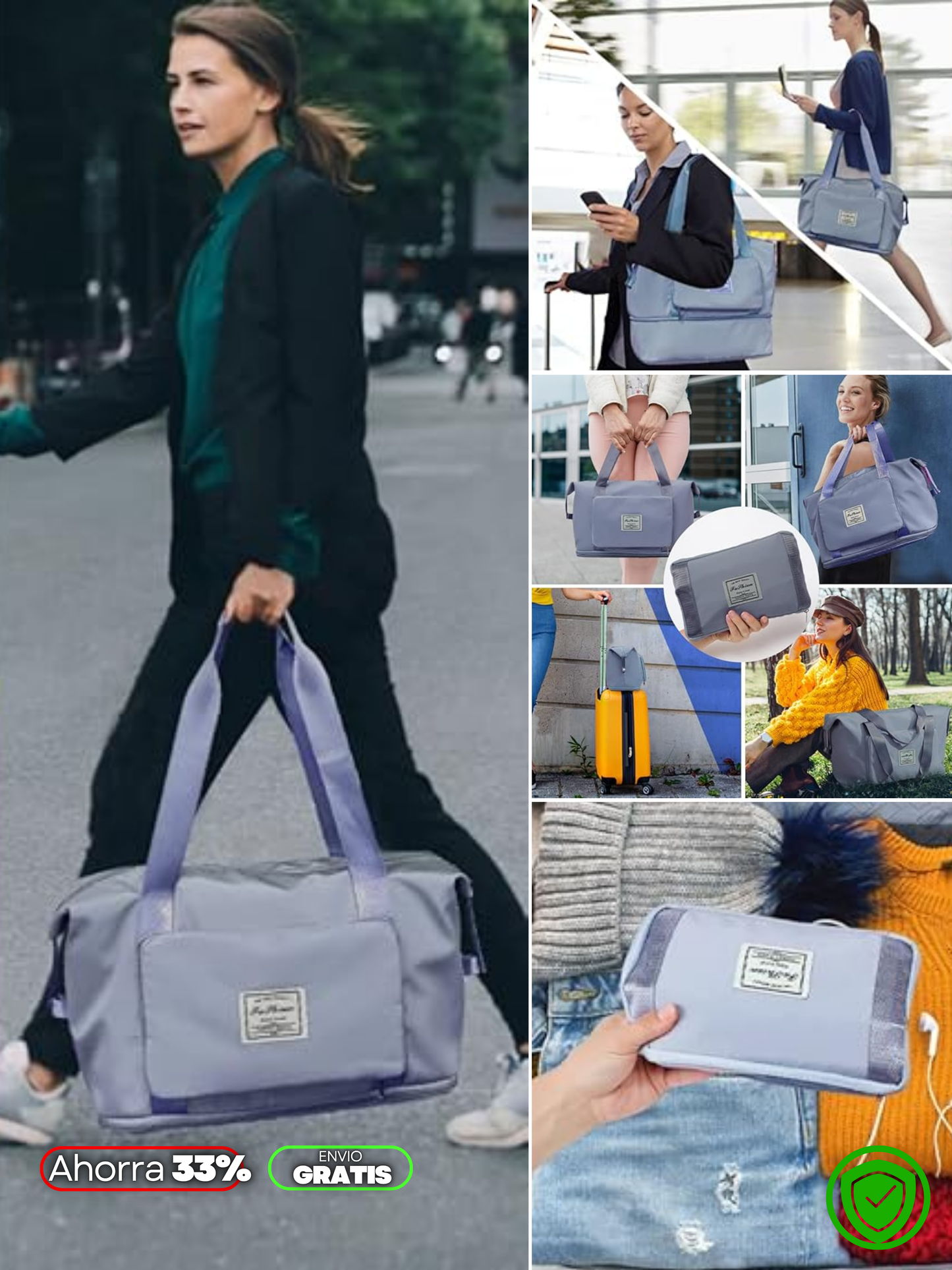 BOLSA VIAJERA MULTIESPACIOS + ENVIO GRATIS