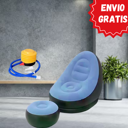 SOFÁ INFLABLE CON ALMOHADILLA PARA PIES + ENVÍO GRATIS