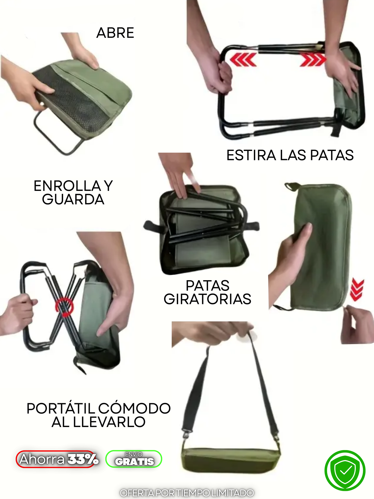 SILLA PLEGABLE PORTÁTIL + ENVIO GRATIS