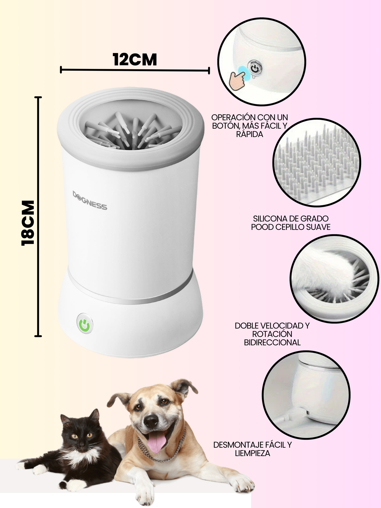 LIMPIADOR AUTOMÁTICO DE PATAS + ENVIO GRATIS