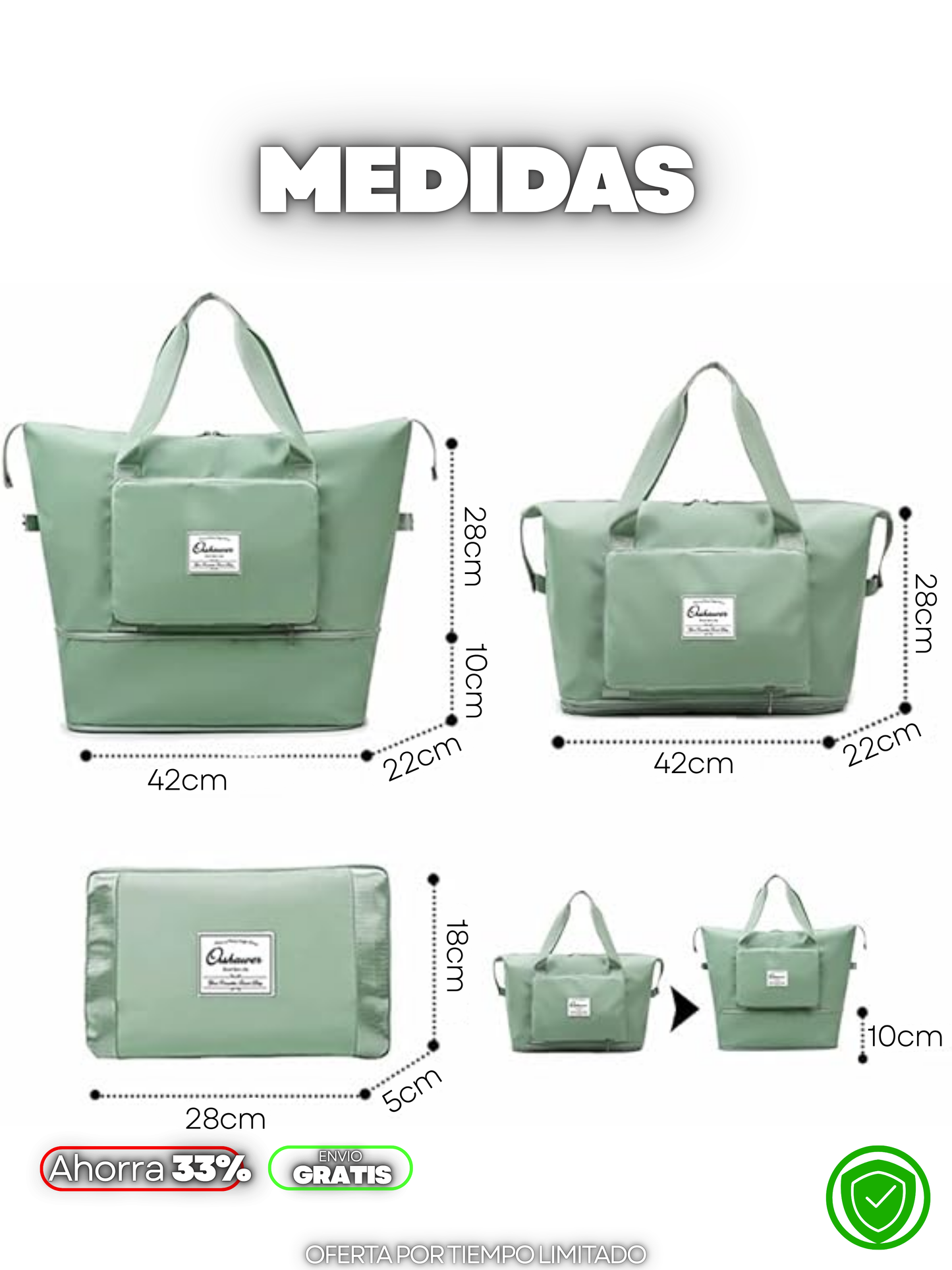 BOLSA VIAJERA MULTIESPACIOS + ENVIO GRATIS