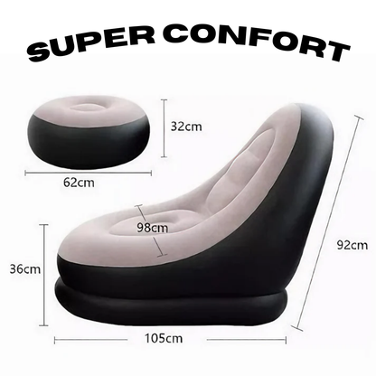 SOFÁ INFLABLE CON ALMOHADILLA PARA PIES + ENVÍO GRATIS
