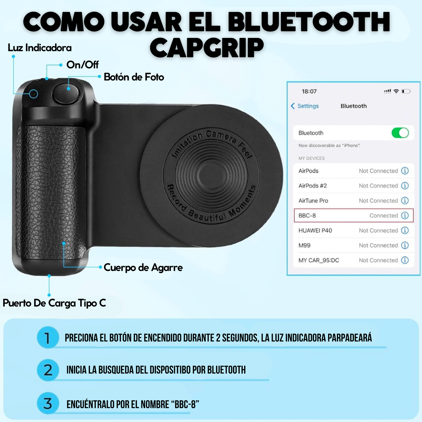 SOPORTE MAGNÉTICO DE CÁMARA PARA CELULAR | ENVÍO GRATIS