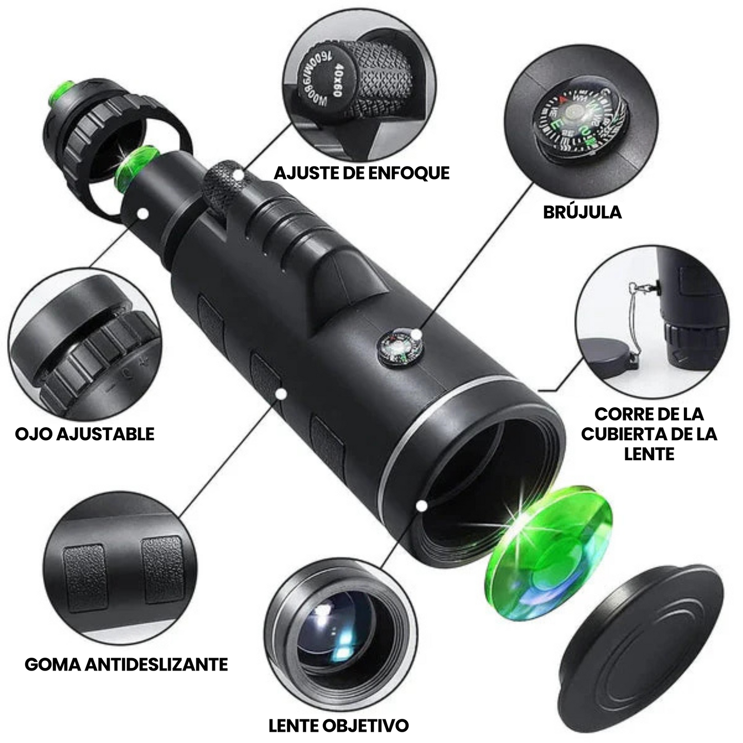MTX40 - TELESCOPIO MONOCULAR ADAPTABLE PARA CELULAR
