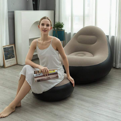SOFÁ INFLABLE CON ALMOHADILLA PARA PIES + ENVÍO GRATIS