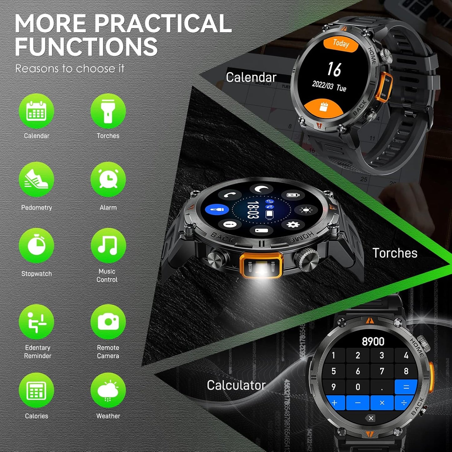CHRONOSMART-RELOJ INTELIGENTE MILITAR INDESTRUCTIBLE