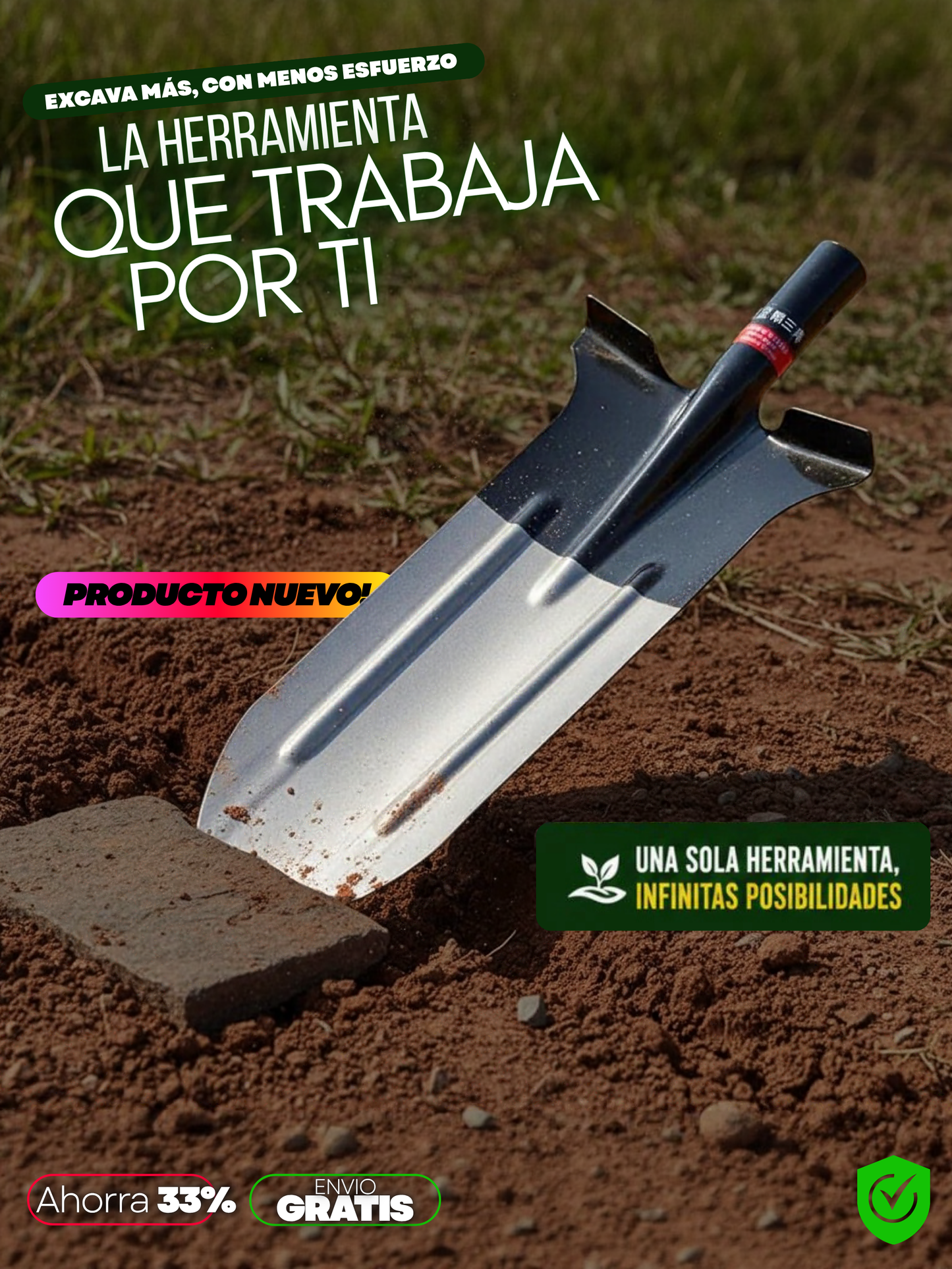 PALA DE JARDIN AFILADA + ENVIO GRATIS