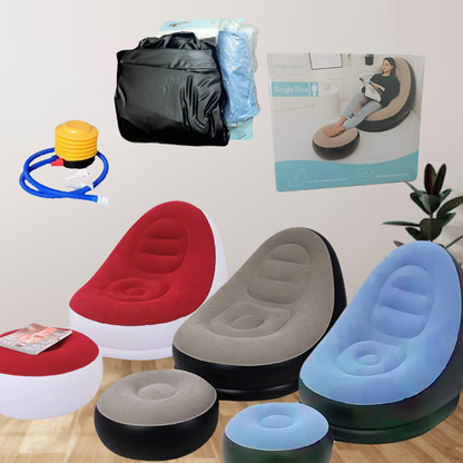 SOFÁ INFLABLE CON ALMOHADILLA PARA PIES + ENVÍO GRATIS
