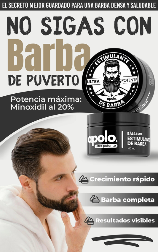 MINOXIDIL APOLO ESTIMULANTE DE BARBA 20% + ENVIO GRATIS