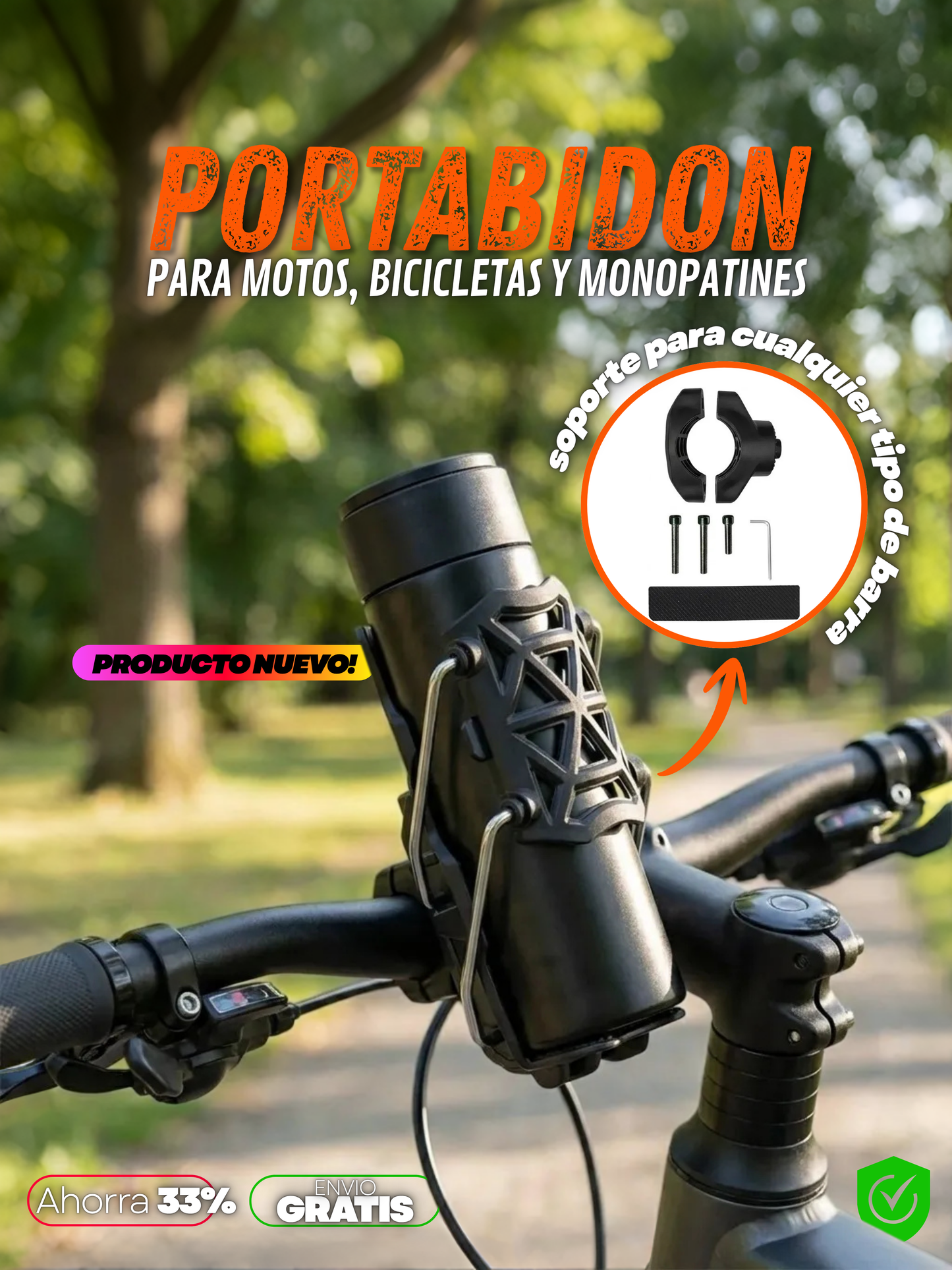 PORTABIDON PARA MOTOS Y BICICLETAS + ENVIO GRATIS